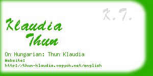 klaudia thun business card